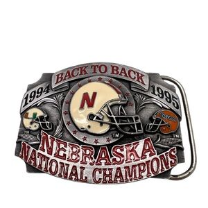 Vtg Limited edition Nebraska Cornhuskers 1994-1995 National Champion belt buckle